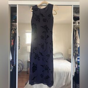 Velvet burnout vintage wedding guest dress